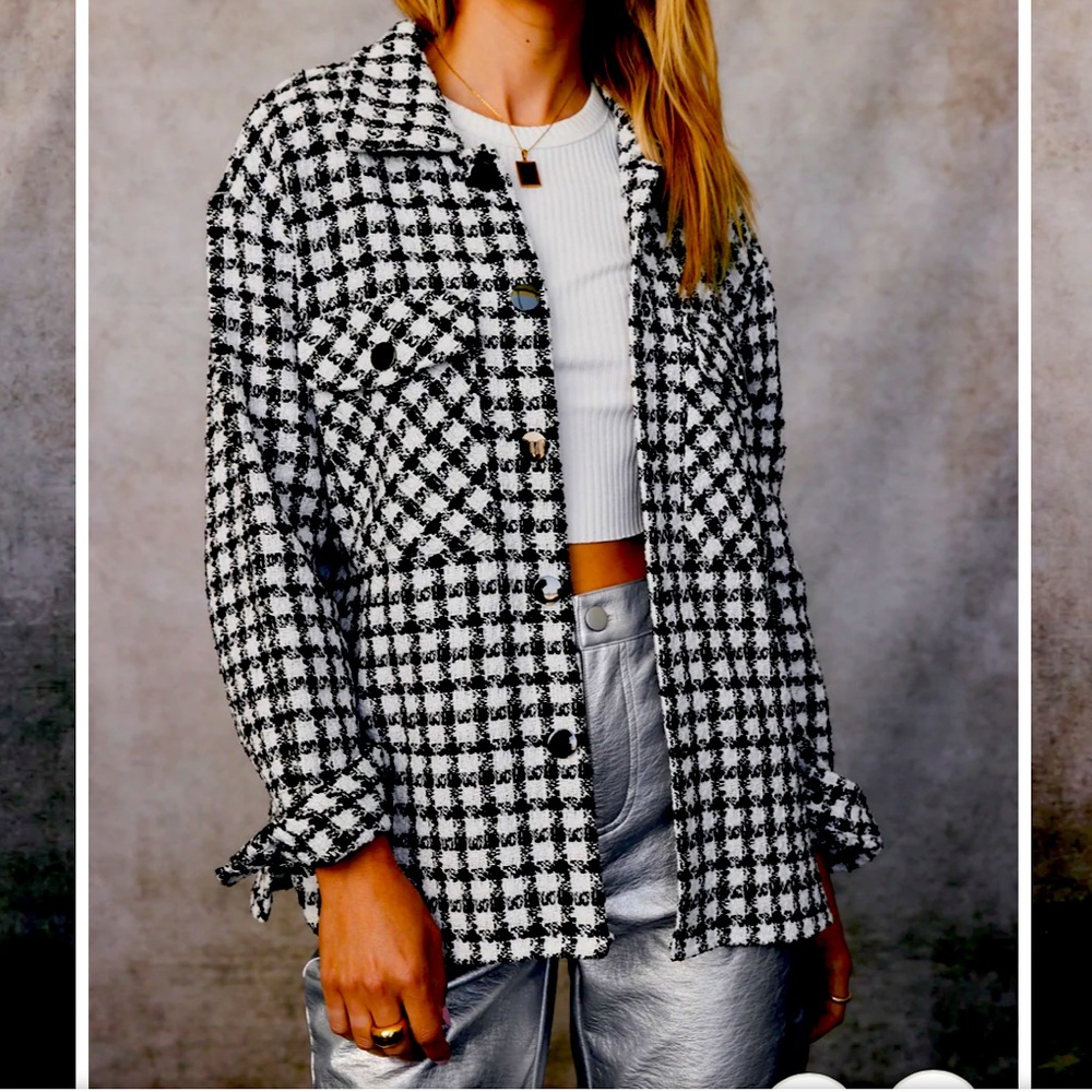 Ginny Checkered Tweed Jacket